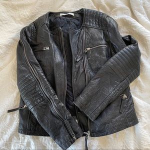 Whistles Leather Jacket - US 8